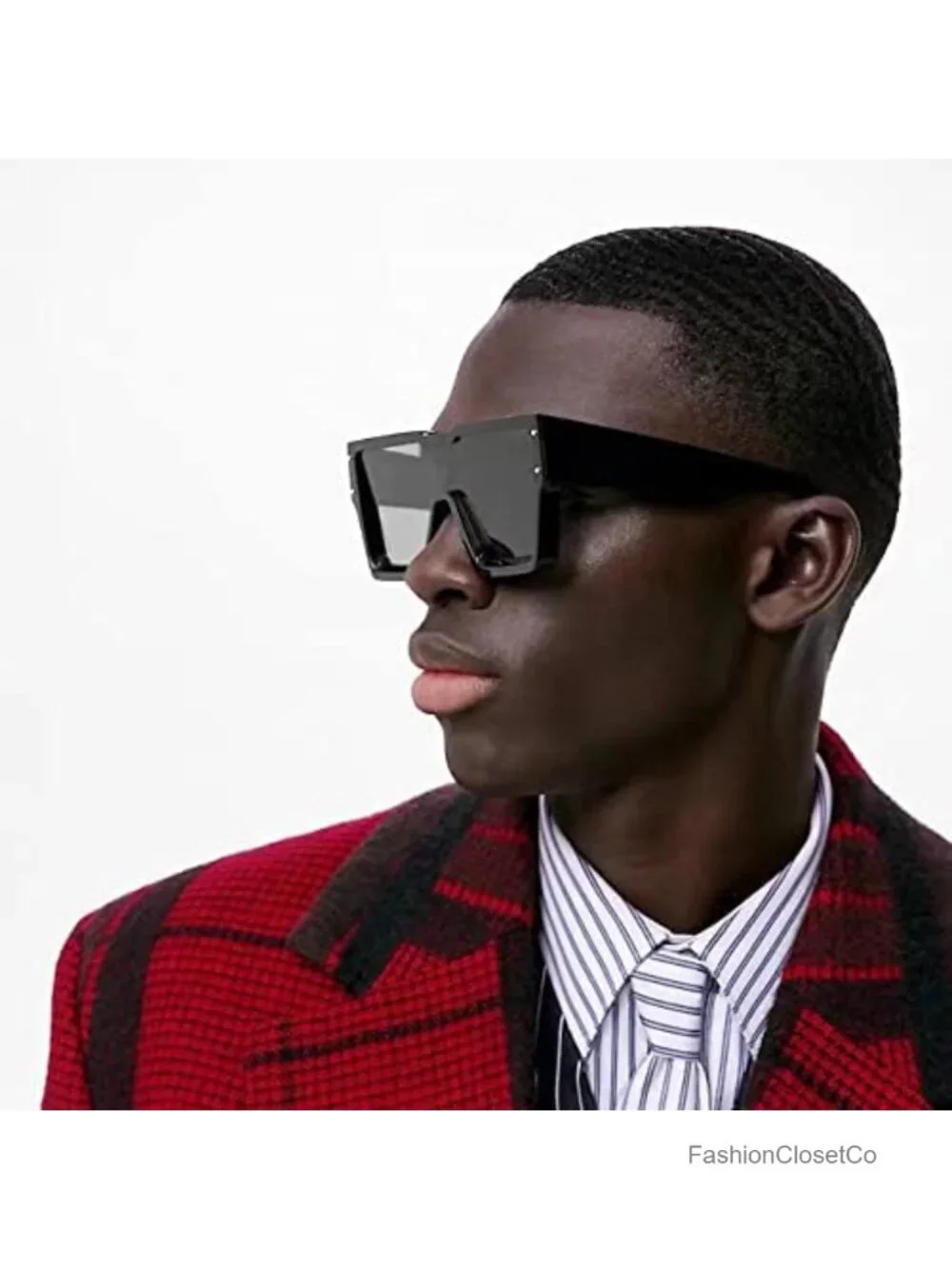Oversized Square Sunglasses for Women Men UV400 Protection